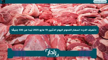 «تعرف الآن» أسعار اللحوم اليوم الاثنين 19 مايو 2025 تبدأ من 330 جنيهًا